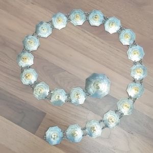 VINTAGE handmade silver over brass BELT